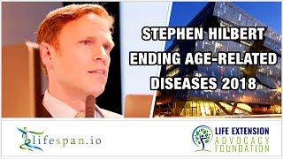 Stephen Hilbert at Ending AgeRelated Diseases 2018 — Treating Aging with SENSOlytics  LEAF [upl. by Deedahs]