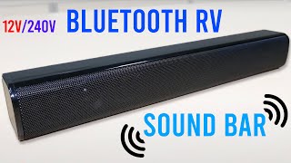 12v Powered Bluetooth TV Sound Bar for the Home and RV [upl. by Temhem22]