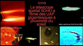 OVNI  UAP  Plusieurs Objets gigantesques ont été filmés par le télescope spatial SOHO en 2009 [upl. by Ecnedac]