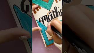 How to Make the Perfect Front Page for Maths shorts nhuandaocalligraphy frontpage [upl. by Eenaej]