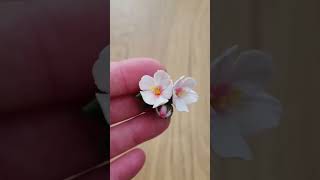 Fragrant Spring Almond Blossom Ring Polymer Clay diypolymerclay [upl. by Dorian]