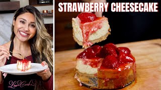 LIGHT amp CREAMY STRAWBERRY CHEESECAKE RECIPE How to Make The Most AMAZING amp EASIEST Keto Cheesecake [upl. by Noah]