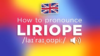 How To Pronounce Liriope 100 NATIVE [upl. by Ehcor]