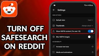 How To Turn Off SafeSearch On Reddit Mobile [upl. by Eciruam]