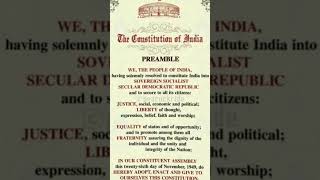 Preamble of Indian constitution preamble shorts [upl. by Acinoev405]