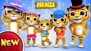 Tiger Finger Family  Tiger Song  Nursery Rhymes  Kids Songs With  Baby Rhymes by Farmees [upl. by Ainesej]