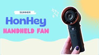 🔥REVIEW🔥 HonHey Portable Handheld Fan for Travel Climbing  Mini Turbo Fan [upl. by Nomyaw]