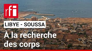 Libye  à Soussa léquipe de recherche en mer tente de récupérer les corps perdus • RFI [upl. by Nohtiek573]