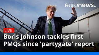 Boris Johnson tackles first PMQs since ‘partygate’ report [upl. by Etteloiv]