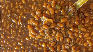 THE BEST BAKED BEANS AT THE COOKOUT RECIPE [upl. by Inilam694]