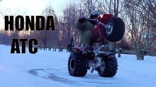 Killer HONDA ATC Snow Ride [upl. by Gardas]