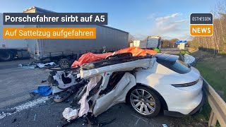 NIEDERAULA PorscheFahrer 71 verliert auf der A5 sein Leben [upl. by Goldshlag]