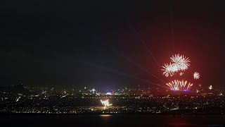 Edinburgh Hogmanay fireworks timelapse [upl. by Attenej]