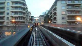 Métro de Lausanne la ligne M2 ローザンヌメトロ2号線後部展望 [upl. by Fitts]