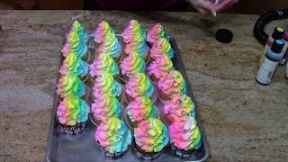 Rainbow Cupcakes  Cake Decorating [upl. by Anirod]