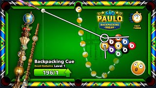 8 ball pool  BACKPACKING cue 200 pieces  9 GOLDEN BREAKS in 100m 9ball table gaming WITH F [upl. by Kuhn]