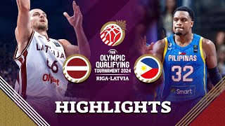 HISTORIC win for Philippines 🇵🇭 over Latvia 🇱🇻 in Riga  Highlights  FIBA OQT 2024 Latvia [upl. by Esiuole]