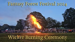 Wicker Burning Ceremony  The Year of the Stag at Fantasy Forest Festival 2024 [upl. by Goldwin]