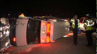 Ambulance rollover crash in Anahiem [upl. by Arrais]