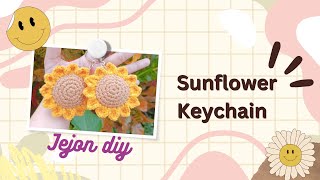 Crochet Sunflower Keychain 🌻 [upl. by Terrill616]