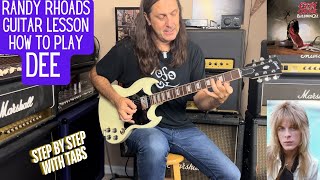 How To Play Dee By Randy Rhoads  Randy Rhoads Guitar Lesson [upl. by Nomzzaj]