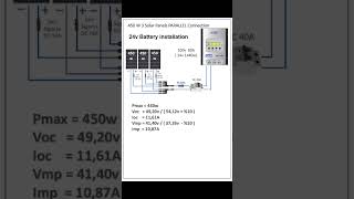 450 460w 3 Solar Panel Parallel Connection Diagram 24v Solar Panel Caravan Electrical Installation [upl. by Yelyr44]