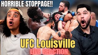 WORST STOPPAGE EVER UFC Louisville Cannonier vs Imavov Full Card Live Reaction [upl. by Schnorr]