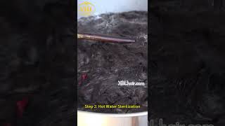 Step 2 Hot Water Sterilization xblhair hairextensions hairsalon [upl. by Logan]