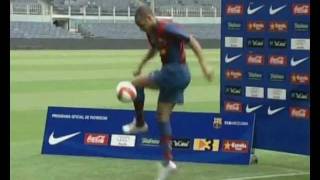 Thierry Henry Barcelona presentation [upl. by Ellenyl]