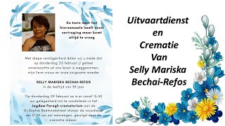 LIVESTREAMING  Uitvaartdienst en Crematie van Selly Mariska BechaiRefos [upl. by Siuraj970]