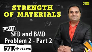 SFD and BMD  Problem 2  Part 2  Shear Force and Bending Moment Diagram  Strength of Materials [upl. by Roldan]