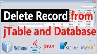 JAVA SWING 15  How To Remove JTable Selected Row In Java Using NetBeans sqlite With Source Code [upl. by Hanyaz]