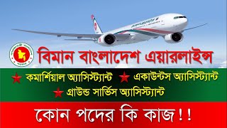 Biman Bangladesh Airlines  কোন পদের কি কাজ  পরীক্ষার জন্য নিজেকে কিভাবে প্রস্তুত করবেন [upl. by Jeremy]