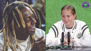 What did Lil Wayne say to her  Jelena Ostapenko  Quarterfinal Press Conference  Wimbledon 2024 [upl. by Sakiv305]