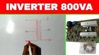 INVERTER TRANSFORMER WINDING DATA 800VA  121 Kit Squar wave [upl. by Zerk]