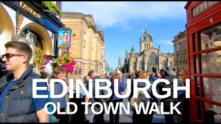 4K Edinburgh Scotland  Castle to High Street Walking tour [upl. by Nawj817]