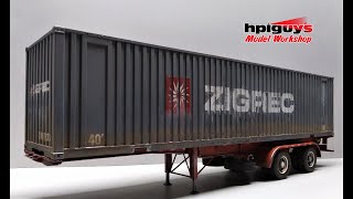 Fruehauf 40 Intermodal Semi Container Trailer 124 Scale Model Kit Build Review Weathering AMT1196 [upl. by Mercier904]