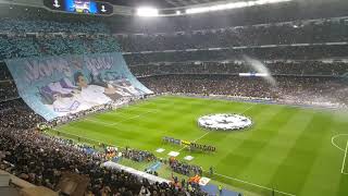 Real Madrid 31 PSG • UEFA Champions League anthem  himno • Estadio Santiago Bernabéu [upl. by Leunam986]