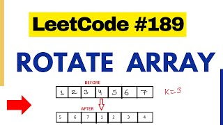 189 Rotate Array leetcode python  rotate array python leetcode solution  leetcode python array [upl. by Sirtaeb]