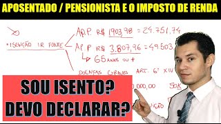 APOSENTADOS E PENSIONISTAS E O IMPOSTO DE RENDA 2021 [upl. by Rambort]