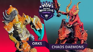 Orks vs Chaos Daemons  Warhammer 40k Battle Report [upl. by Fairman]