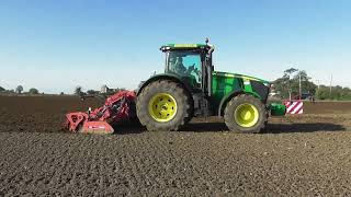 two john deeres amp kuhn powerharrows at bawdsey suffolk uk [upl. by Banerjee]