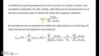 Números índices complejos ponderados parte 1 [upl. by Vivl]