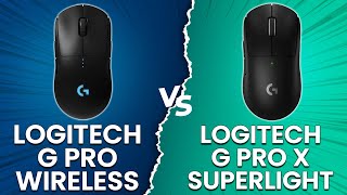 Logitech G Pro Wireless vs Logitech G PRO X SUPERLIGHT  A Simplified Wireless Mouse Comparison [upl. by Odla]