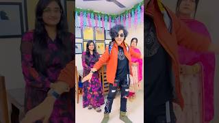 Kya hair style hai 🤣😅🤣 shortfeed funny comedy bhojpuri song zidaanshahidaly family dance [upl. by Blank]