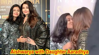 Aaradhya and Aishwarya Rai Bachchan Twin in Black at SIIMA Awards 2024 [upl. by Woodcock]