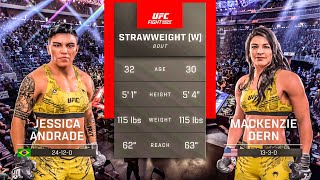 UFC 295 Jessica Andrade vs Mackenzie Dern  Womens Strawweight Bout UFC 5 Gameplay [upl. by Llerrahs75]