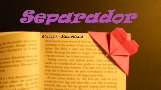 Origami  Papiroflexia Tutorial Corazón sujeta paginas [upl. by Botsford379]