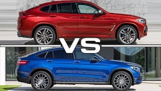 2019 BMW X4 vs 2018 Mercedes GLC Coupe [upl. by Hnao723]