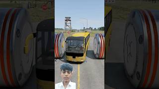 Mix Colour Buses amp Cargo Trucks vs Bollards Crash shorts beamngdrive bus [upl. by Lai]